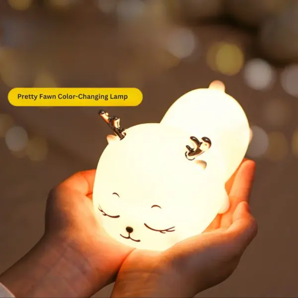 Cute Soft Silicone Baby Deer Lamp