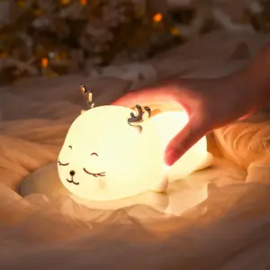 Cute Soft Silicone Baby Deer Lamp