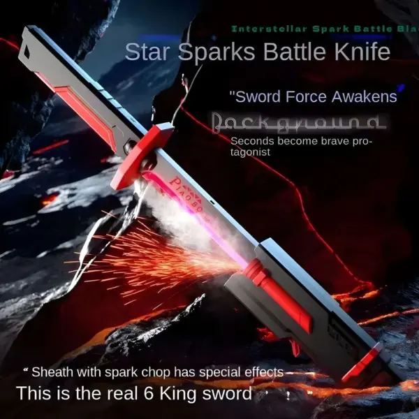 BlazeStrike LED Smoke Sword – Multicolor Light FX Toy